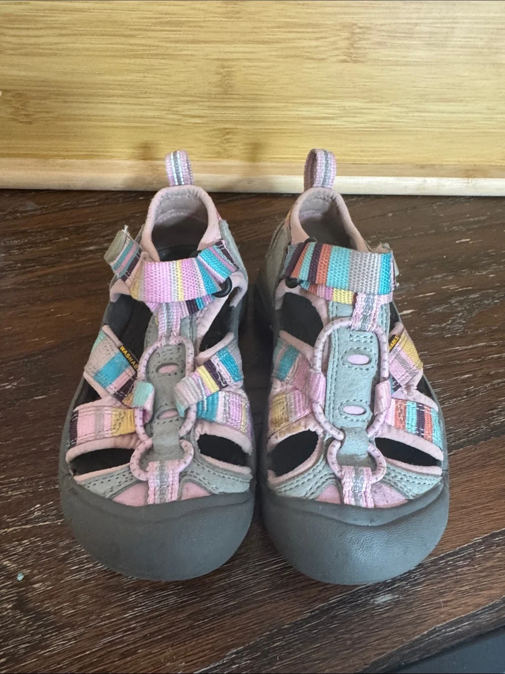 Keen Kids Pastel Multi-Stripe Pink Closed-Toe Sandals